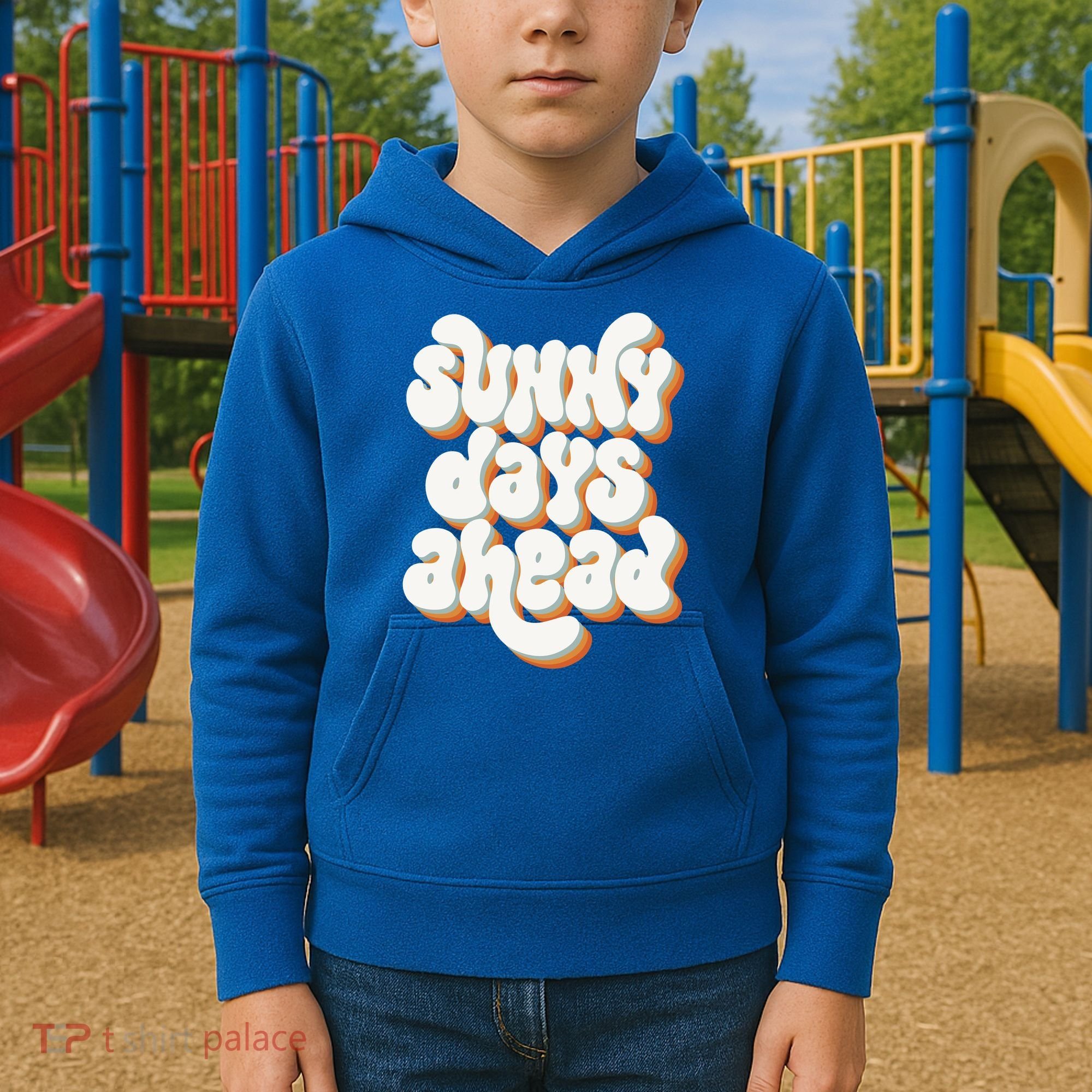 Sunny Days Ahead Retro Summer Kids Hoodie
