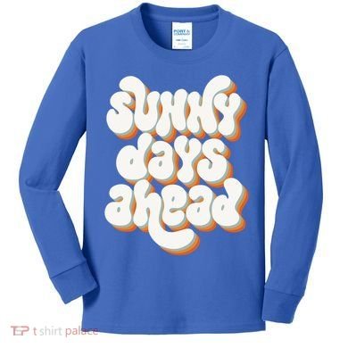 Sunny Days Ahead Retro Summer Kids Long Sleeve Shirt