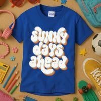 Sunny Days Ahead Retro Summer Kids T-Shirt thumb 3
