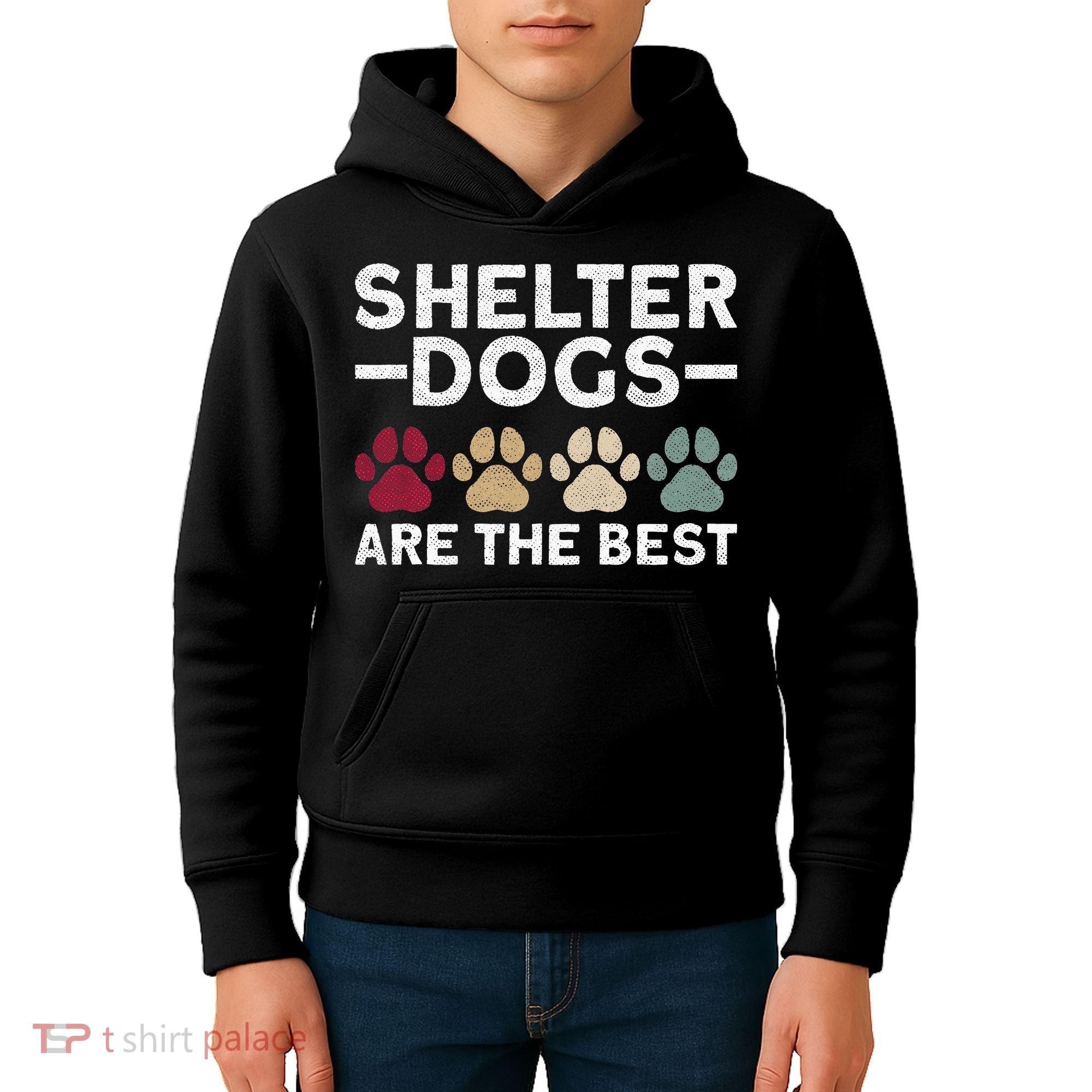 Shelter Dogs Are Best Animal Rights Animal Shelter Kids Hoodie