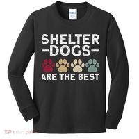 Shelter Dogs Are Best Animal Rights Animal Shelter Kids Long Sleeve Shirt thumb 0