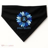 Sunflower Diabetes Awareness Month USA-Made Doggie Bandana thumb 0