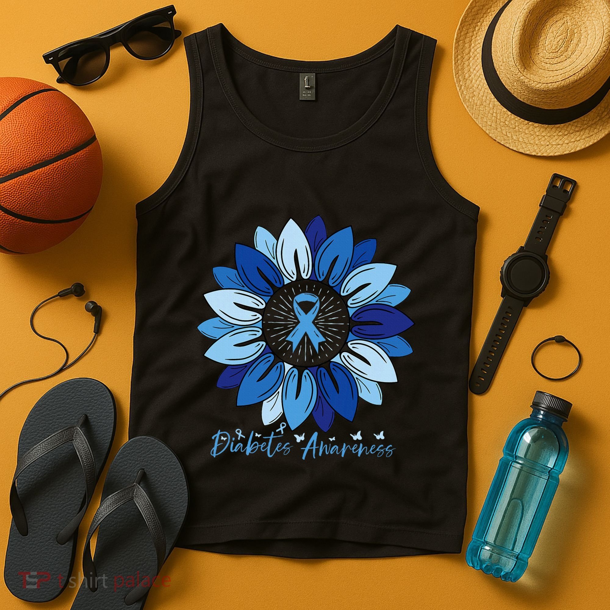Sunflower Diabetes Awareness Month Tank Top