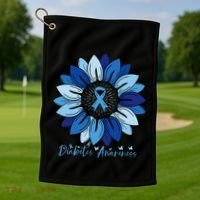 Sunflower Diabetes Awareness Month Golf Towel thumb 1
