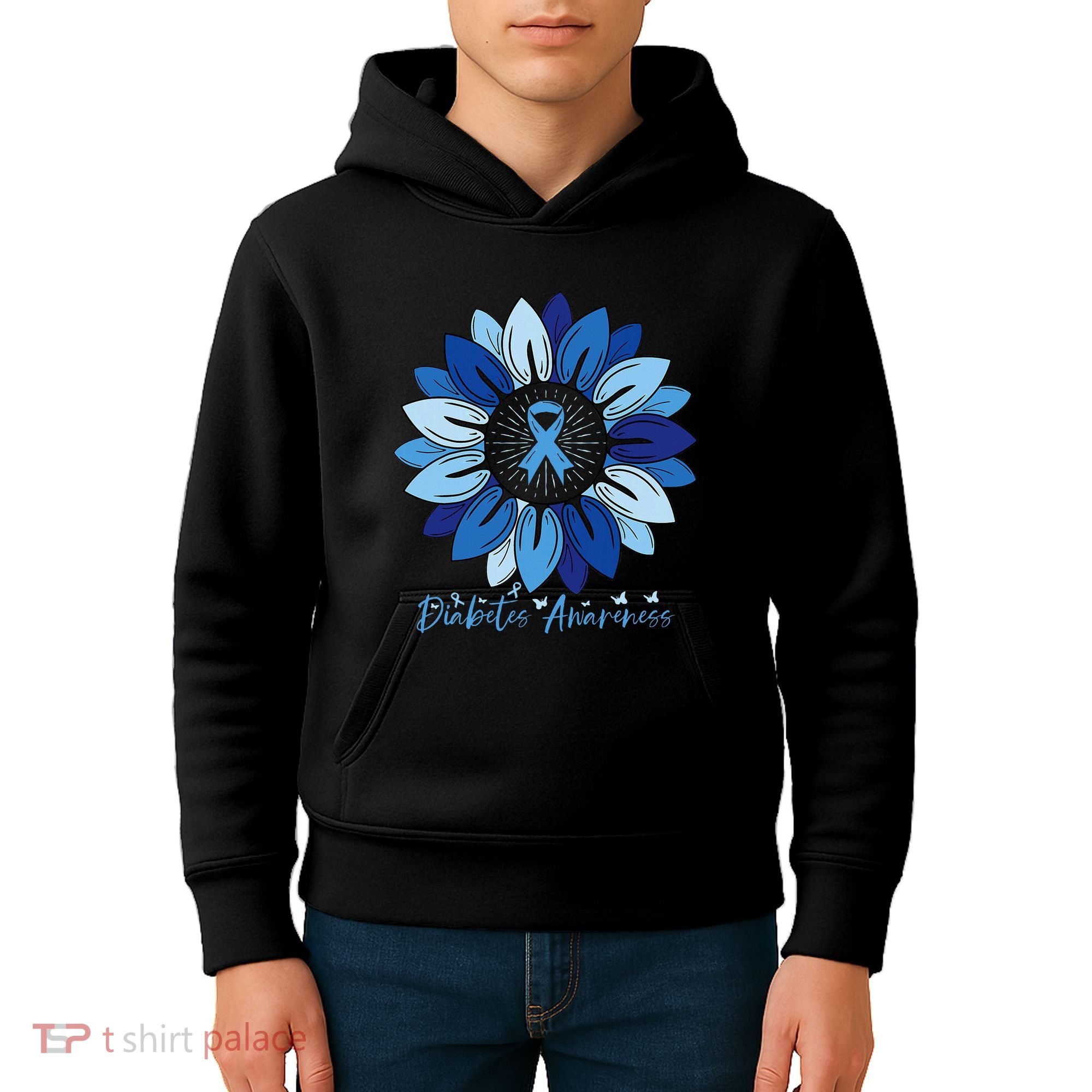 Sunflower Diabetes Awareness Month Kids Hoodie