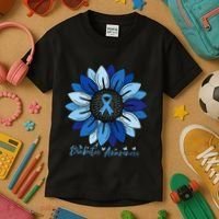 Sunflower Diabetes Awareness Month Kids T-Shirt thumb 3