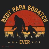 Sasquatch Dad Best Papa Squatch Ever Bigfoot Dad Fathers Day Beanie thumb 2