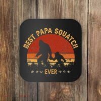 Sasquatch Dad Best Papa Squatch Ever Bigfoot Dad Fathers Day Coaster thumb 0