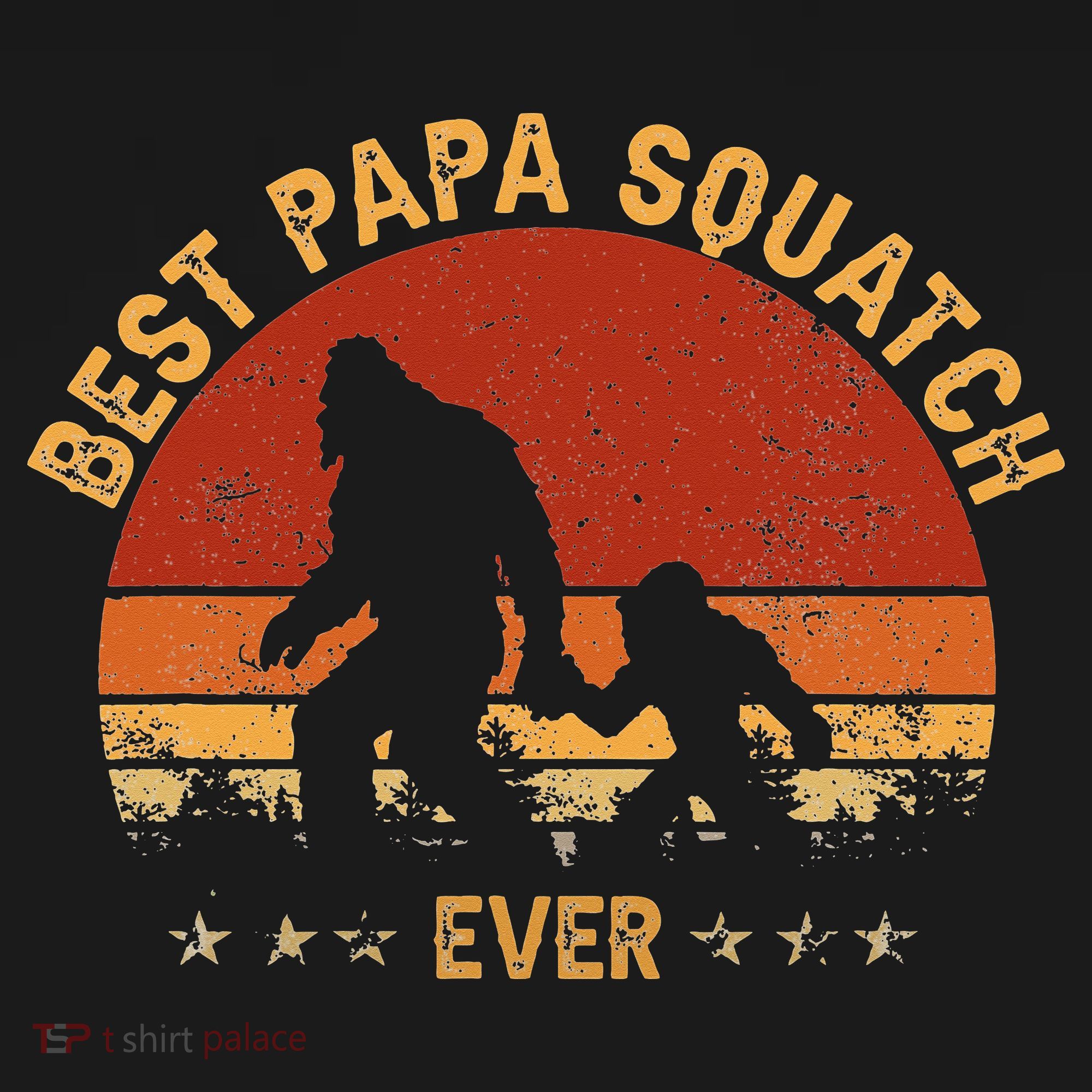 Sasquatch Dad Best Papa Squatch Ever Bigfoot Dad Fathers Day Ornament