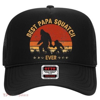 Sasquatch Dad Best Papa Squatch Ever Bigfoot Dad Fathers Day Hat