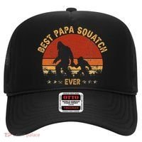 Sasquatch Dad Best Papa Squatch Ever Bigfoot Dad Fathers Day Hat thumb 0