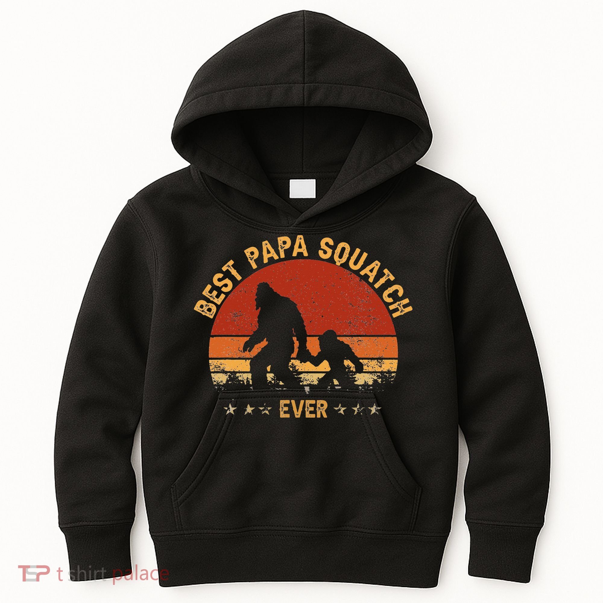 Sasquatch Dad Best Papa Squatch Ever Bigfoot Dad Fathers Day Kids Hoodie