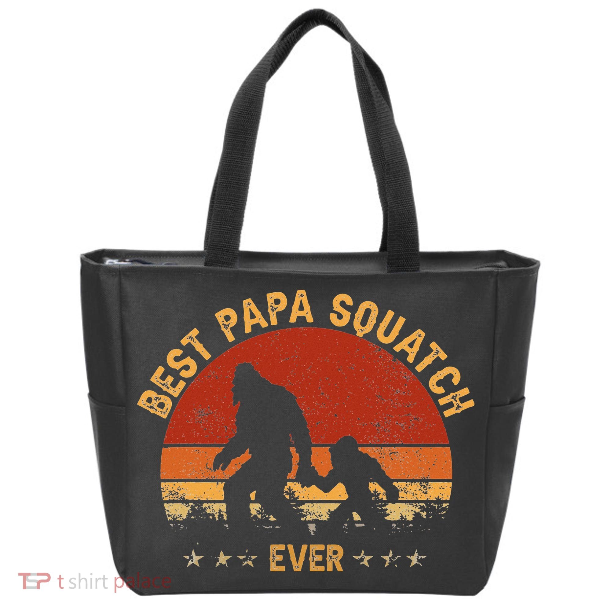 Sasquatch Dad Best Papa Squatch Ever Bigfoot Dad Fathers Day Tote Bag