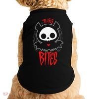 Skelanimals Diego Bat This Bites Red Halloween Spooky Logo Doggie Tank thumb 0