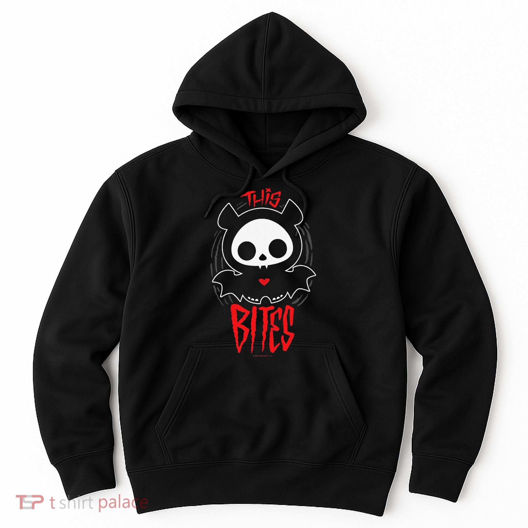 Skelanimals Diego Bat This Bites Red Halloween Spooky Logo Hoodie