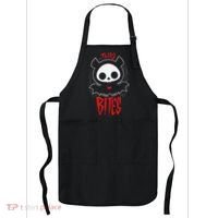 Skelanimals Diego Bat This Bites Red Halloween Spooky Logo Apron thumb 0