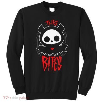 Skelanimals Diego Bat This Bites Red Halloween Spooky Logo Sweatshirt