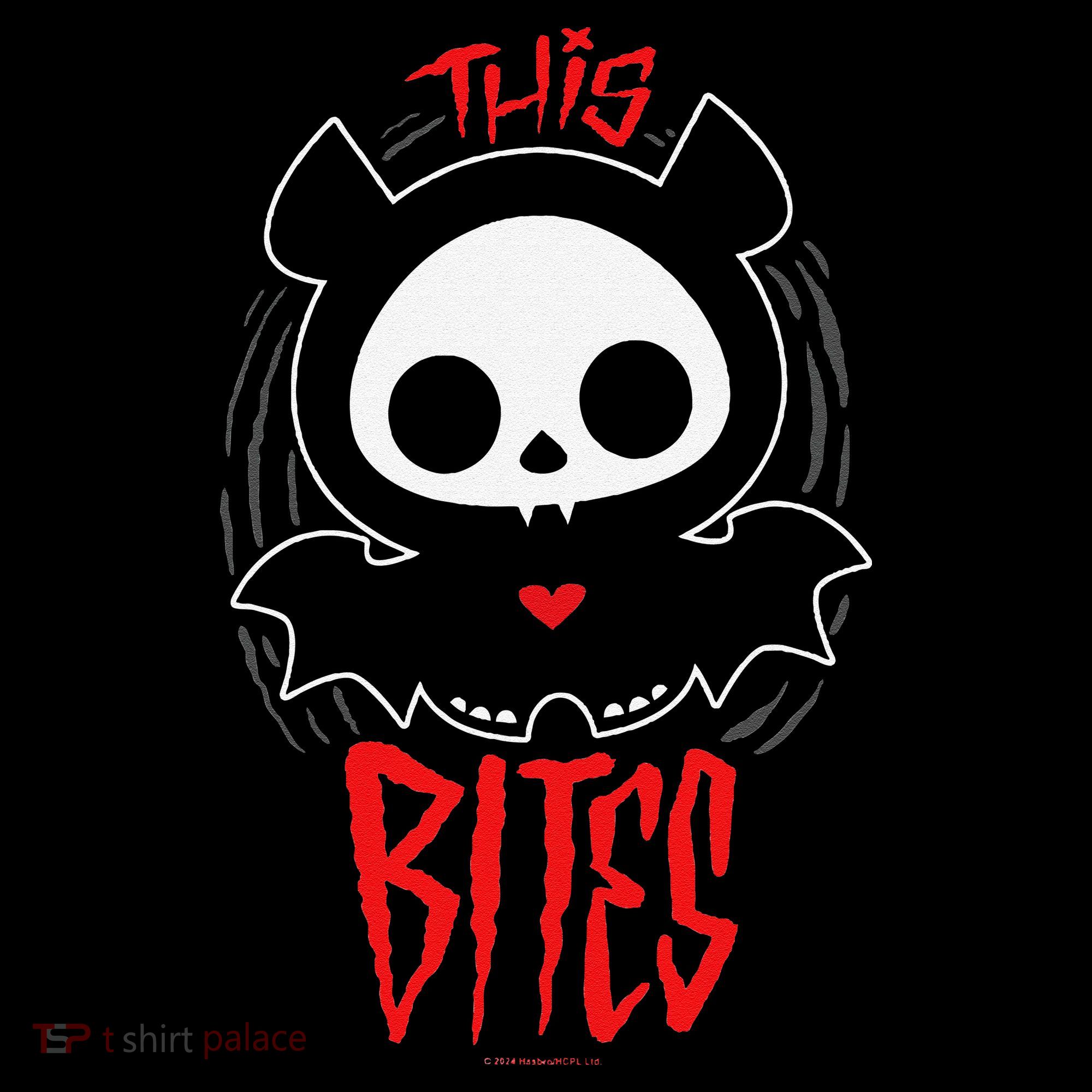 Skelanimals Diego Bat This Bites Red Halloween Spooky Logo Sweatshirt