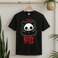 Skelanimals Diego Bat This Bites Red Halloween Spooky Logo T-Shirt thumb 2