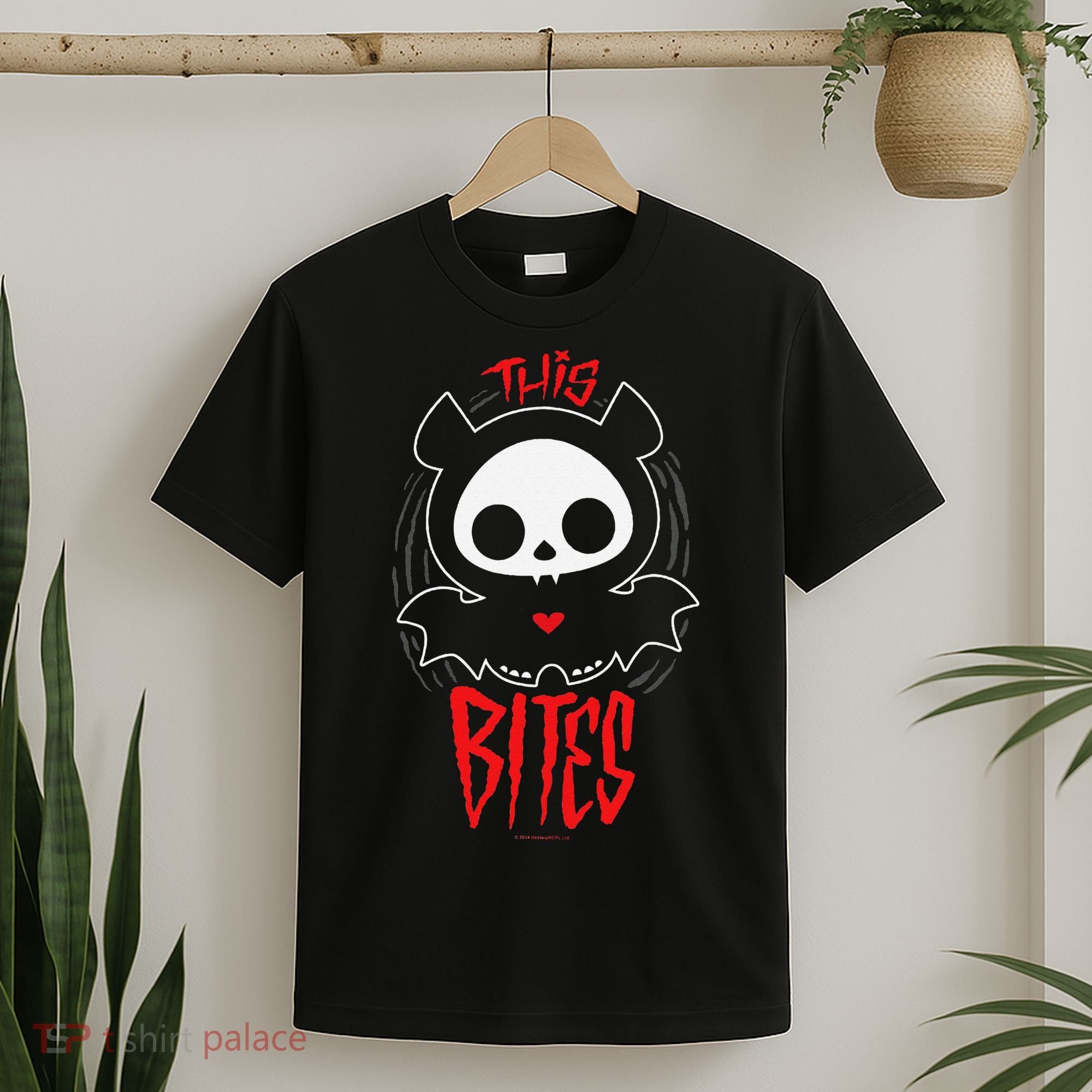 Skelanimals Diego Bat This Bites Red Halloween Spooky Logo T-Shirt
