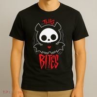Skelanimals Diego Bat This Bites Red Halloween Spooky Logo T-Shirt thumb 3