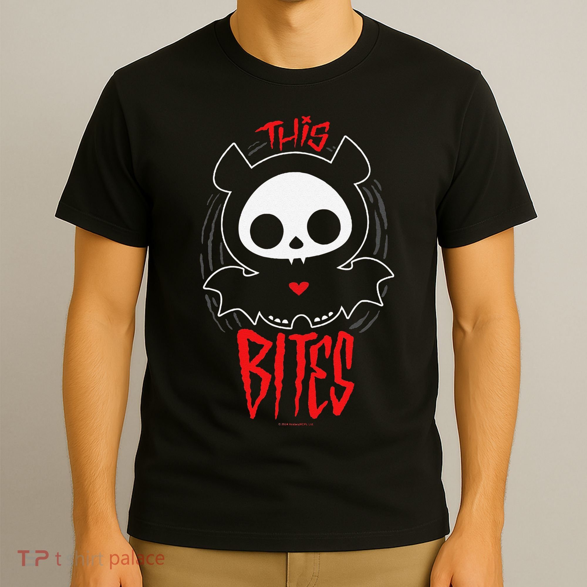 Skelanimals Diego Bat This Bites Red Halloween Spooky Logo T-Shirt