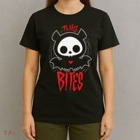 Skelanimals Diego Bat This Bites Red Halloween Spooky Logo T-Shirt thumb 4