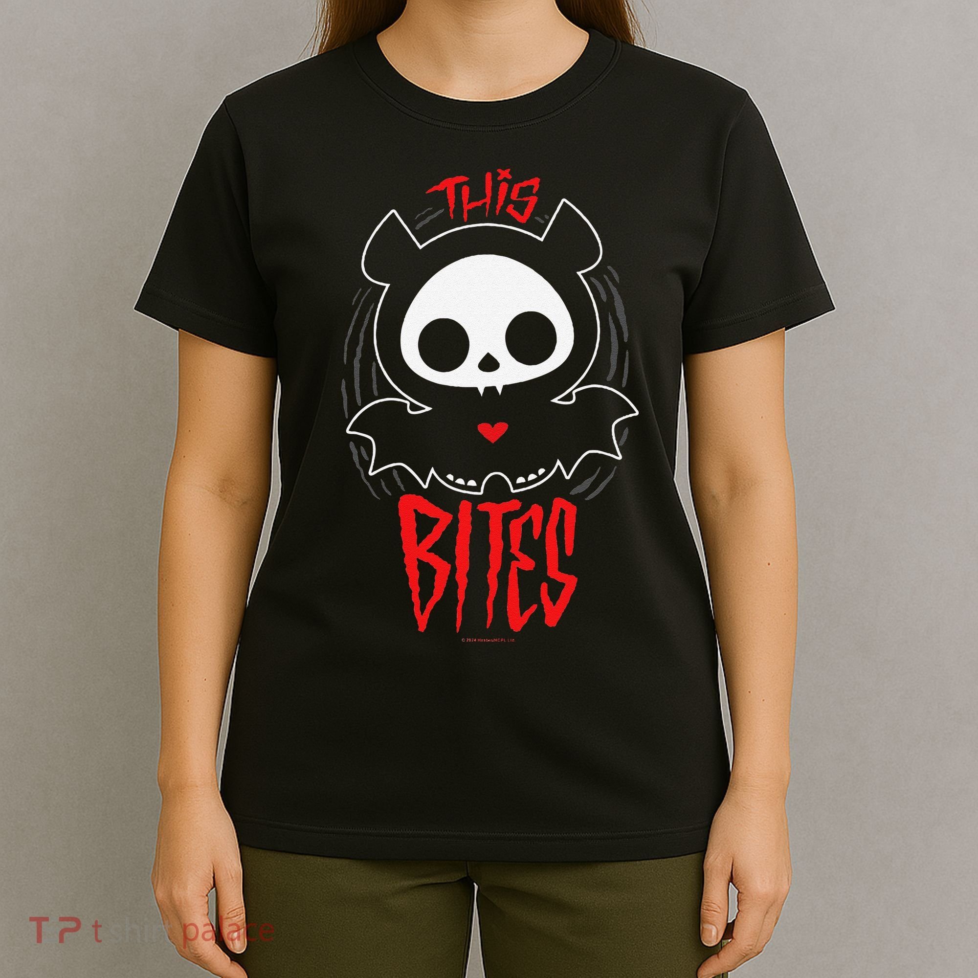 Skelanimals Diego Bat This Bites Red Halloween Spooky Logo T-Shirt