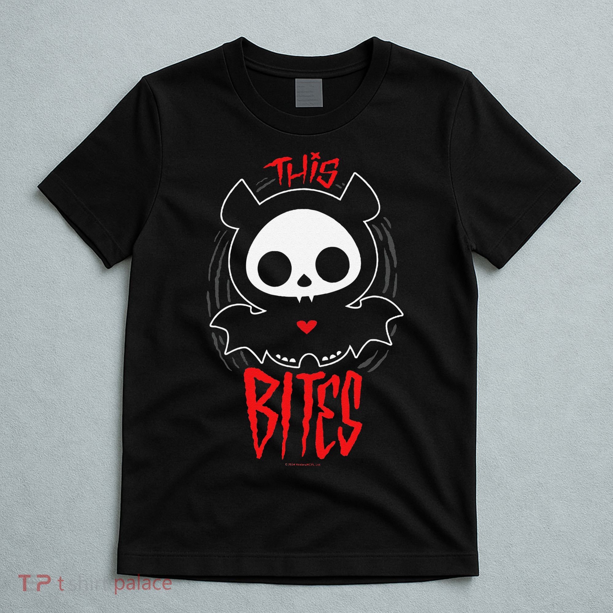 Skelanimals Diego Bat This Bites Red Halloween Spooky Logo T-Shirt