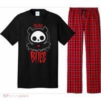 Skelanimals Diego Bat This Bites Red Halloween Spooky Logo Pajama Set thumb 0