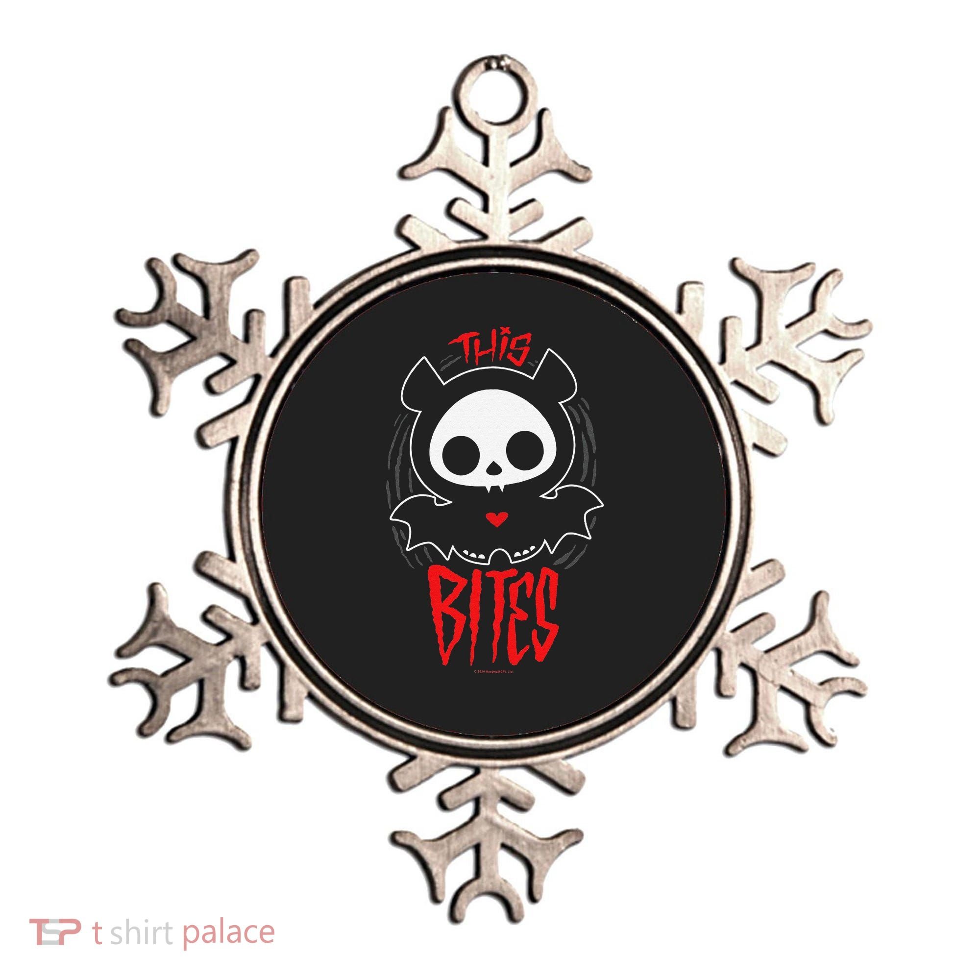 Skelanimals Diego Bat This Bites Red Halloween Spooky Logo Ornament