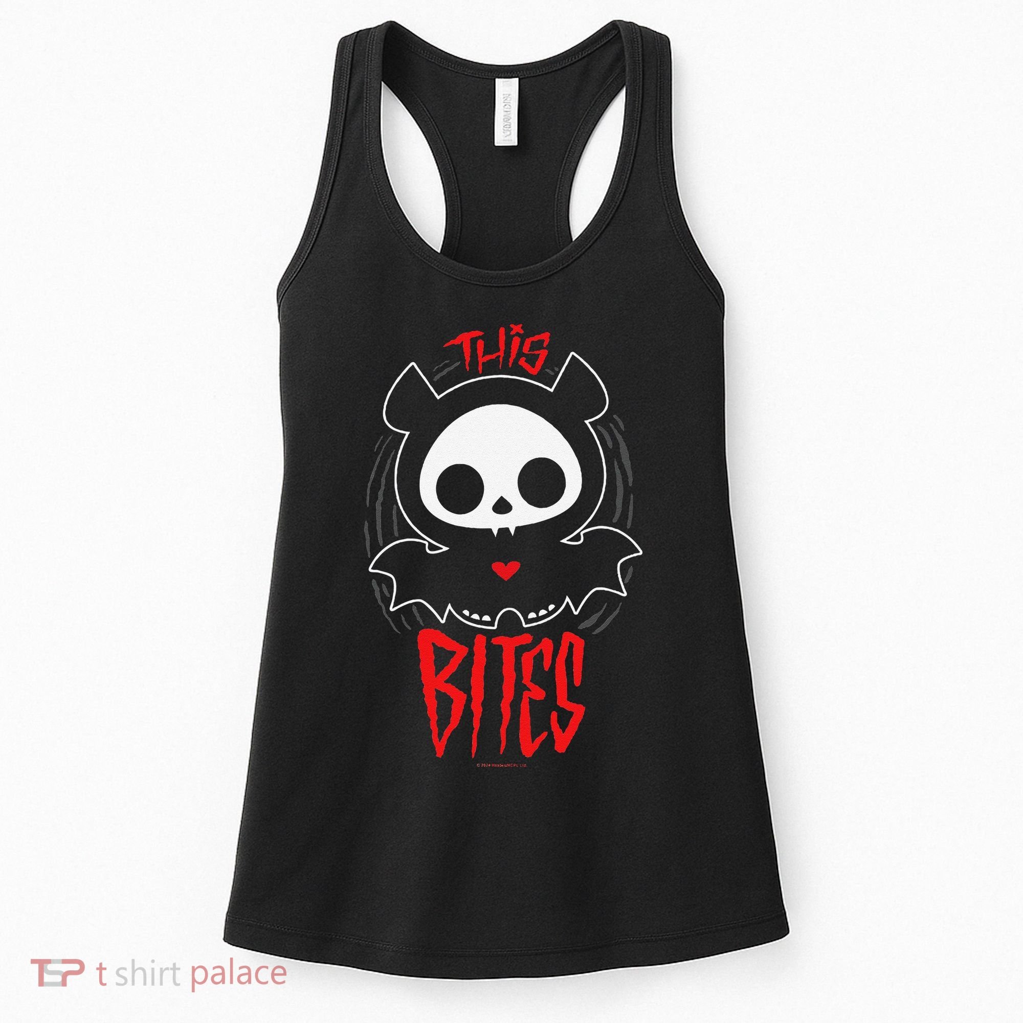 Skelanimals Diego Bat This Bites Red Halloween Spooky Logo Women's Tank Top