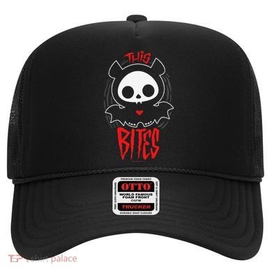 Skelanimals Diego Bat This Bites Red Halloween Spooky Logo Hat