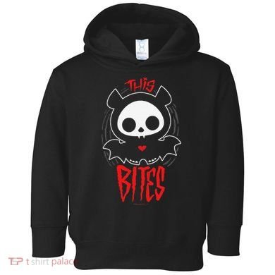 Skelanimals Diego Bat This Bites Red Halloween Spooky Logo Toddler Hoodie