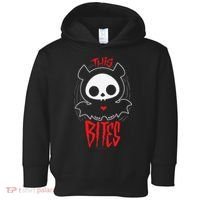 Skelanimals Diego Bat This Bites Red Halloween Spooky Logo Toddler Hoodie thumb 0