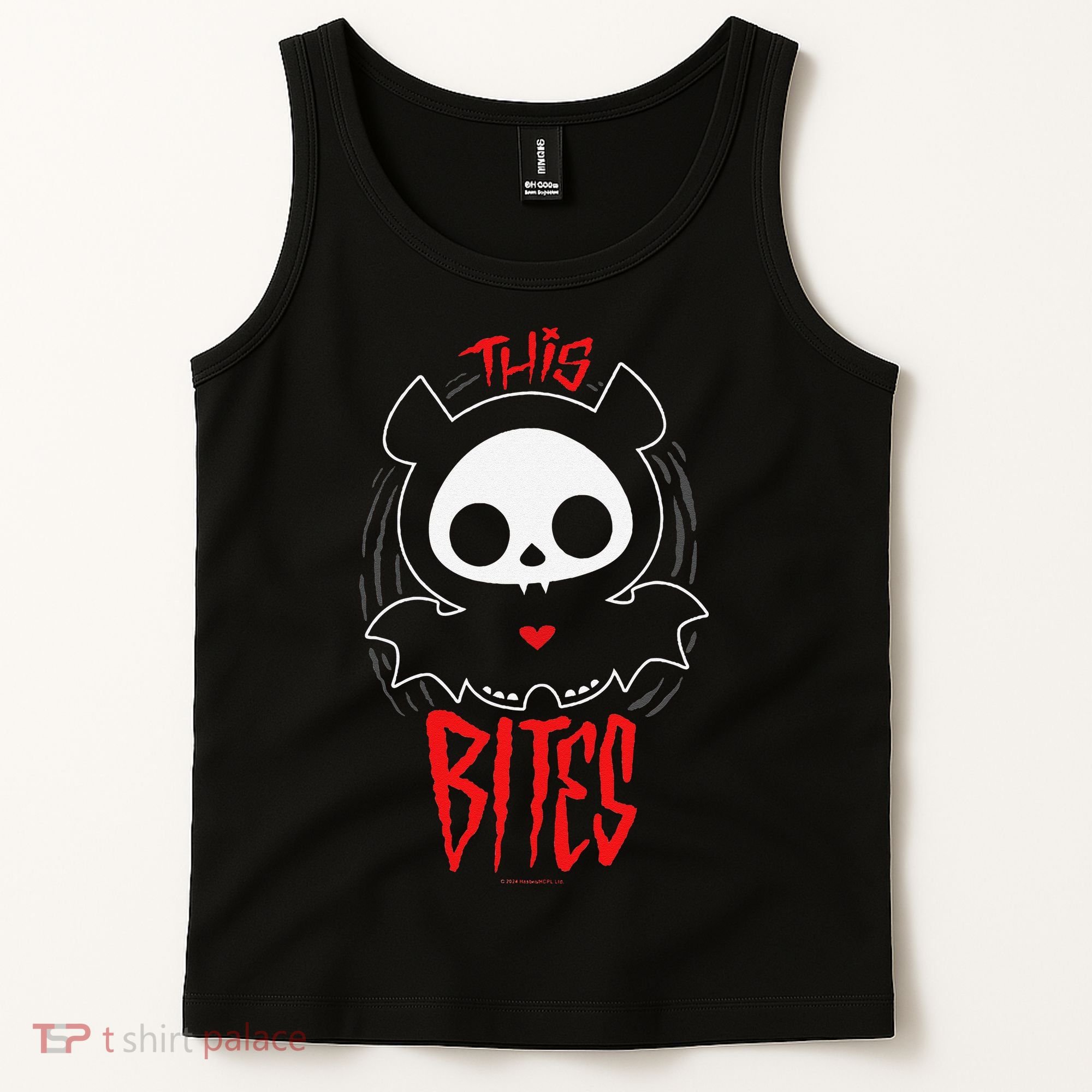 Skelanimals Diego Bat This Bites Red Halloween Spooky Logo Tank Top