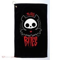 Skelanimals Diego Bat This Bites Red Halloween Spooky Logo Golf Towel thumb 0