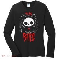 Skelanimals Diego Bat This Bites Red Halloween Spooky Logo Women's Long Sleeve Shirt thumb 0