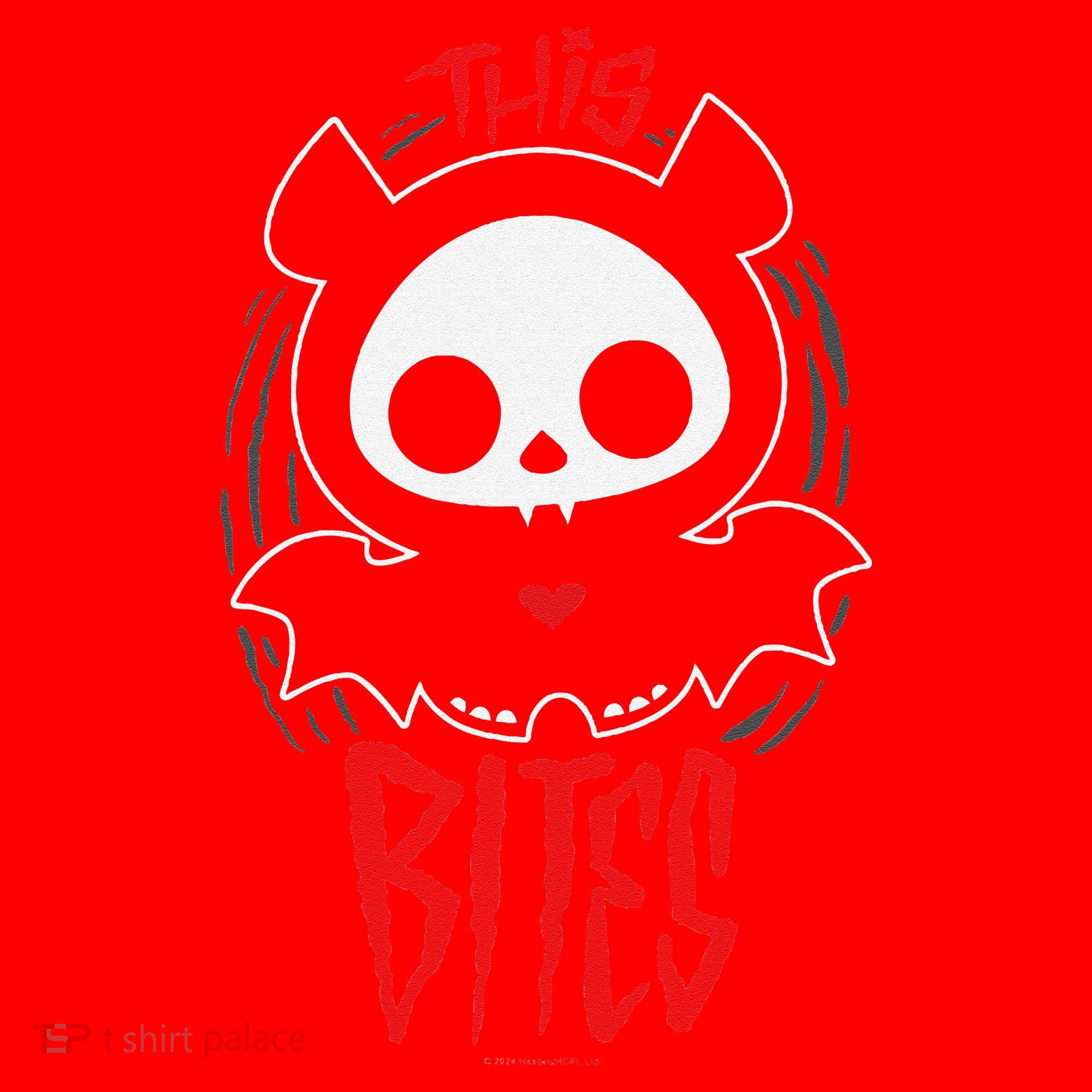Skelanimals Diego Bat This Bites Red Halloween Spooky Logo Santa Hat