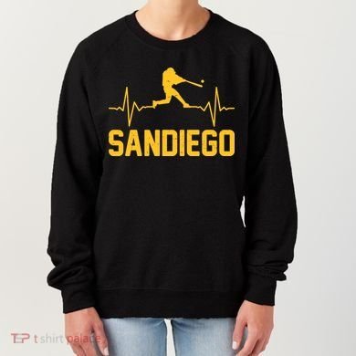 San Diego Baseball Player Heartbeat Women's Sweatshirt