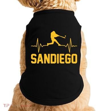 San Diego Baseball Player Heartbeat Doggie Tank