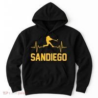 San Diego Baseball Player Heartbeat Hoodie thumb 0