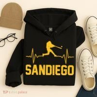 San Diego Baseball Player Heartbeat Hoodie thumb 4