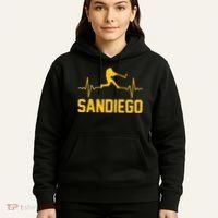 San Diego Baseball Player Heartbeat Hoodie thumb 5