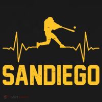 San Diego Baseball Player Heartbeat Button thumb 1
