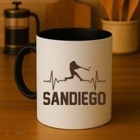San Diego Baseball Player Heartbeat Coffee Mug thumb 4