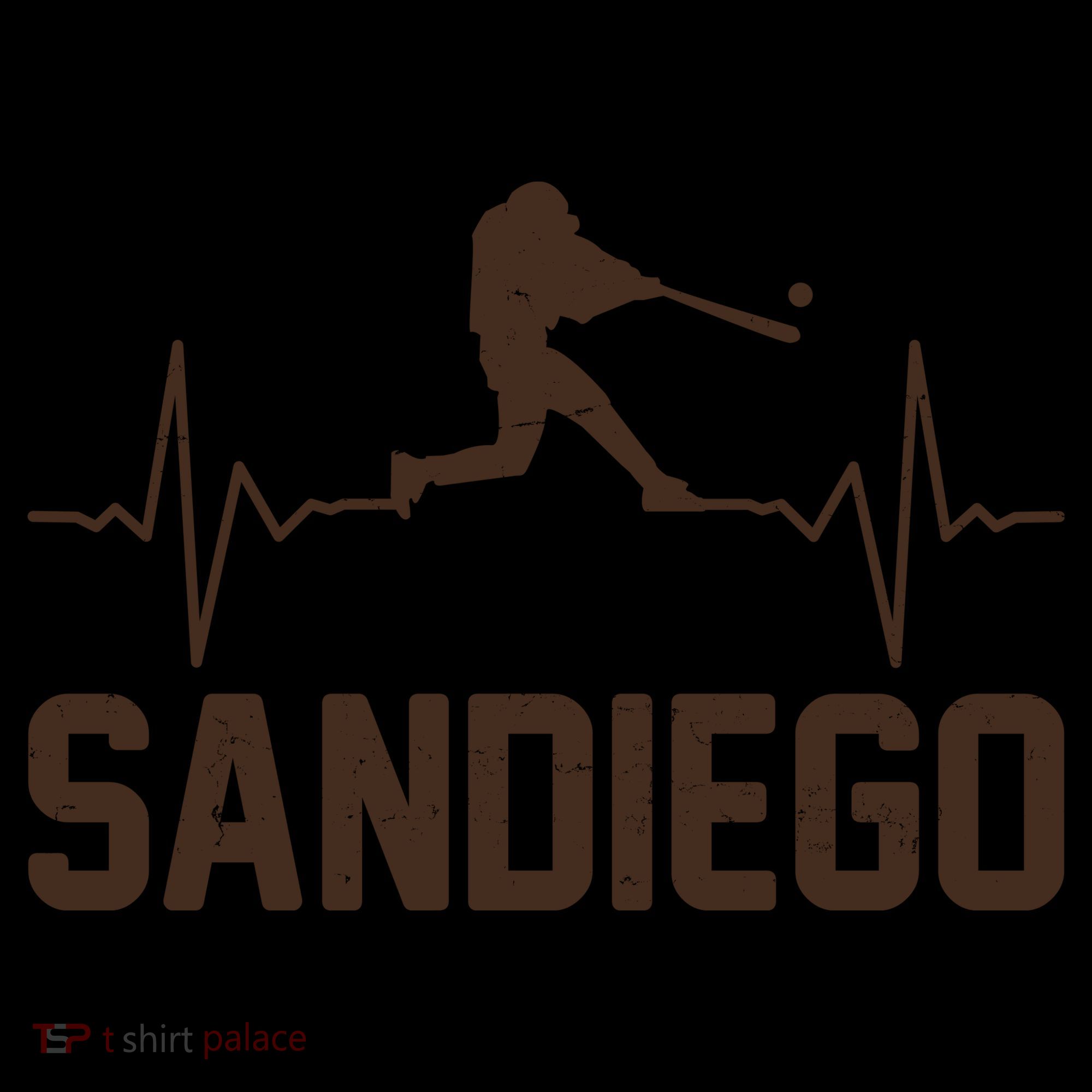 San Diego Baseball Player Heartbeat Coffee Mug