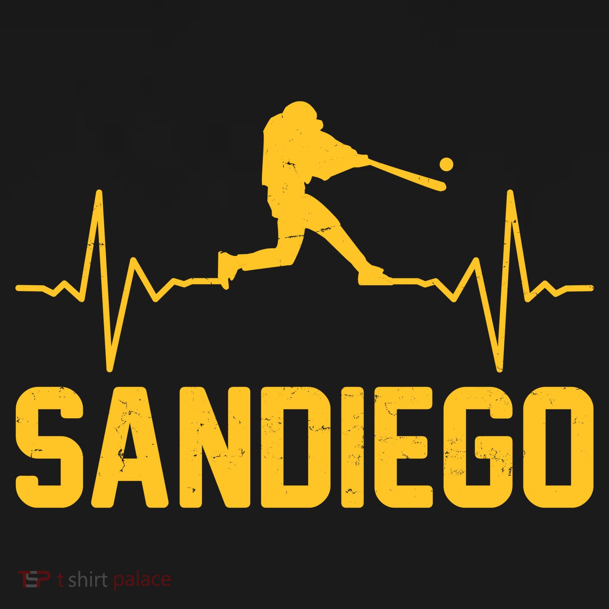 San Diego Baseball Player Heartbeat Pajama Set