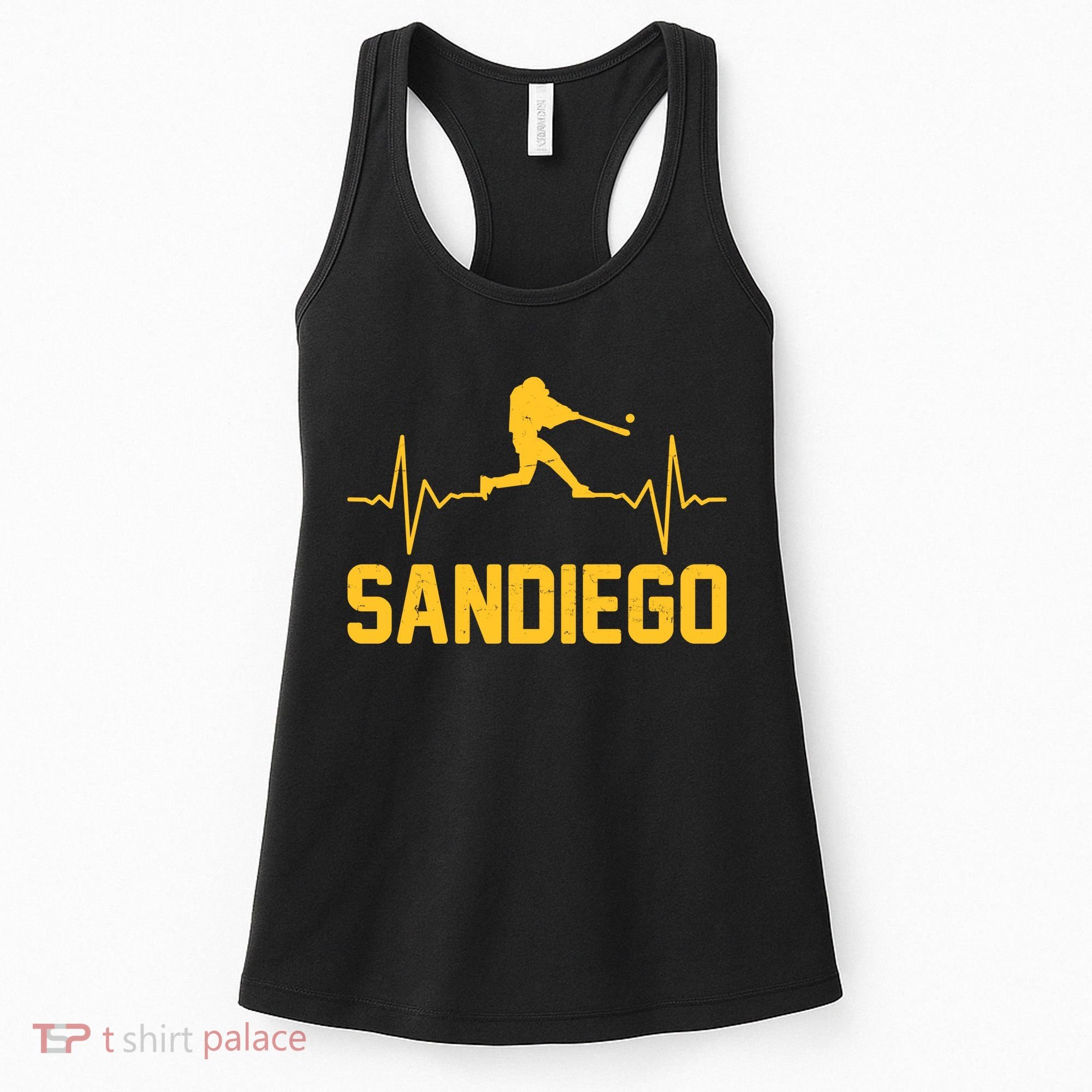 San Diego Baseball Player Heartbeat Women's Tank Top
