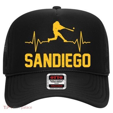 San Diego Baseball Player Heartbeat Hat